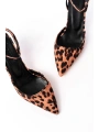 ST-004 Leopar Günlük 7 cm Topuklu Bayan Ayakkabı