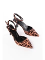 ST-004 Leopar Günlük 7 cm Topuklu Bayan Ayakkabı
