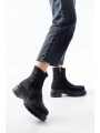 236-2011 Siyah Dalgıç Fermuarlı Günlük Kadın Bot