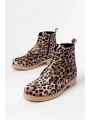 165-225 Leopar Bağcıklı Fermuarlı Günlük Kadın Bot