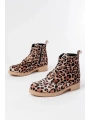 165-225 Leopar Bağcıklı Fermuarlı Günlük Kadın Bot
