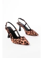 ST-002 Leopar Günlük 7 cm Topuklu Bayan Ayakkabı