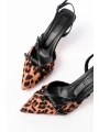 ST-005 Leopar Günlük 7 cm Topuklu Bayan Ayakkabı