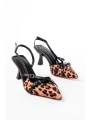 ST-005 Leopar Günlük 7 cm Topuklu Bayan Ayakkabı