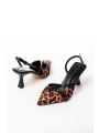 ST-005 Leopar Günlük 7 cm Topuklu Bayan Ayakkabı