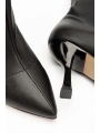 VRT-023 Siyah Yüksek İnce Topuklu Streç Kadın Bot