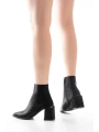 DNZ-410 Siyah Fermuarlı Topuklu Kadın Günlük Bot