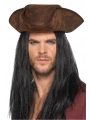Siyah Saçlı Kaptan Korsan Şapkası
