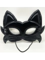 Siyah Renk Kumaş Malzemeden İmal Eva Kedi Maskesi 19x15 Cm
