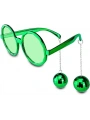 Disko Toplu Küpeli Parti Gözlüğü Yeşil Renk