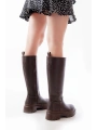 236-340 Kahverengi Fermuarlı Günlük Kadın Çizme