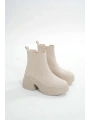 FZ-2400 Bej Yüksek Tabanlı Lastikli Günlük Kadın Bot