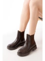 02-2137 Kahverengi Lastikli Günlük Kadın Bot