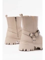 868-2015 Bej Fermuarlı Günlük Kadın Bot