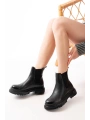 812-2137 Siyah Lastikli Günlük Kadın Bot