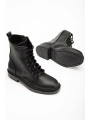 2024-2289 Siyah Bağcıklı Fermuarlı Günlük Kadın Bot