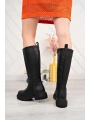 812-340 Siyah Fermuarlı Günlük Kadın Çizme