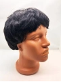 Siyah Renk Kısa Kesim İçi Astarlı Erkek Peruğu