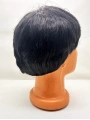 Siyah Renk Kısa Kesim İçi Astarlı Erkek Peruğu