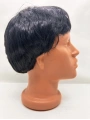 Siyah Renk Kısa Kesim İçi Astarlı Erkek Peruğu
