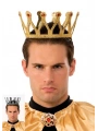 Altın Renk Çocuk Ve Yetişkin Uyumlu Kral Tacı