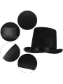 Yetişkinler İçin Siyah Renk Ringmaster Sihirbaz Şapkası Silindir Şapka