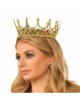 Taşlı Rönesans Kostümlü Kraliyet Ortaçağ Altın Kraliçe Prenses Tacı