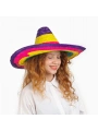 Sombrero Meksika Şapkası Renkli Örme Hasır Çocuk Boy