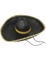 Sombrero Meksika Şapkası Mariachi Altın Şeritli Yetişkin Boy