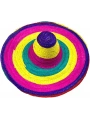 Sombrero Meksika Şapkası Renkli Örme Hasır Yetişkin Boy