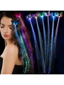 Led Fiber Optik Işıklı Kelebek Saç Klipsi 1 Adet