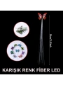 Led Fiber Optik Işıklı Kelebek Saç Klipsi 1 Adet