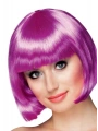 Mor Renk Parti Peruğu Küt Saç
