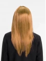 Altın Renk Düz Kesim İçi Astarlı Uzun Parti Peruğu Takma Saç