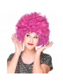Fuşya Renk Kıvırcık Afro Bonus Peruk Saç Parti Peruğu