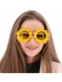 Papatya Şekilli Turuncu Sarı Renkli Hawaii Konsept Parti Gözlüğü 15x7 Cm