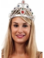 Gümüş Renk Plastik Prenses Tacı Kraliçe Tacı 60 Cm