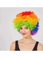 Rengarenk Kıvırcık Afro Bonus Peruk