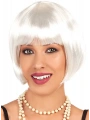 Beyaz Renk Parti Peruğu Kısa Küt Saç