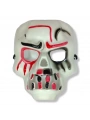 Beyaz Üzeri Rengarenk Korku Dişli Kafatası Maskesi 30x22 Cm