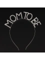 Kristal Taşlı Gümüş Renk Mom To Be Tacı Anne Tacı