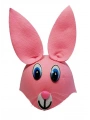 Pembe Renk Kulaklı Tavşan Şapkası Hayvan Şapkası