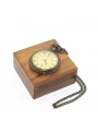 Ahşap Kutulu Pirinç Köstekli Saat 16156