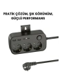 Akım Korumalı Priz 2 Usb + 2 Type-c Girişli 2 Metre Kablosu Anahtarlı Ve Duvara Monte Edilebilir