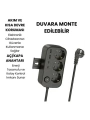 Akım Korumalı Priz 2 Usb + 2 Type-c Girişli 2 Metre Kablosu Anahtarlı Ve Duvara Monte Edilebilir