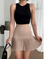 Altı pliseli mini etek