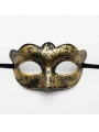 Altın Renk Eskitme Maskeli Balo Maskesi – Venedik Tarzı Parti Maskesi