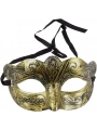 Altın Renk Eskitme Maskeli Balo Maskesi – Venedik Tarzı Parti Maskesi