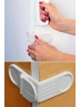 Bebek Çocuk Güvenlik Çekmece Ve Dolap İçin Yapışkanlı Vidasız Köşe Kapak Kilidi X 2 Adet