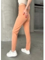 Beli lastikli karamel pantolon